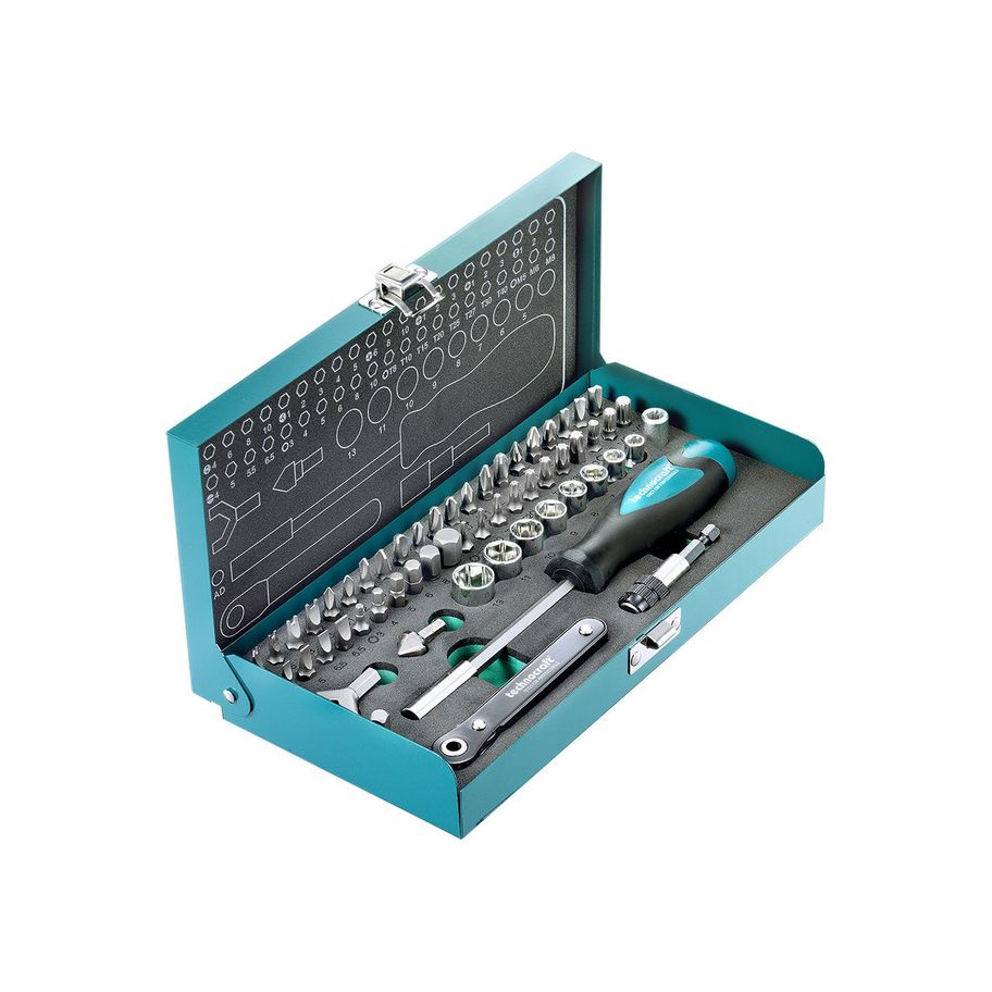 technocraft Bit-Steckschlüssel-Satz METALLINE 57-tlg