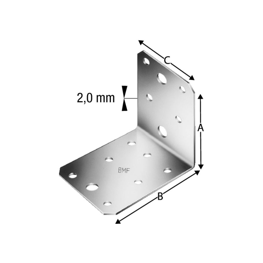 SST Winkelverbinder ohne Rippen Stahl feuerverzinkt AB
