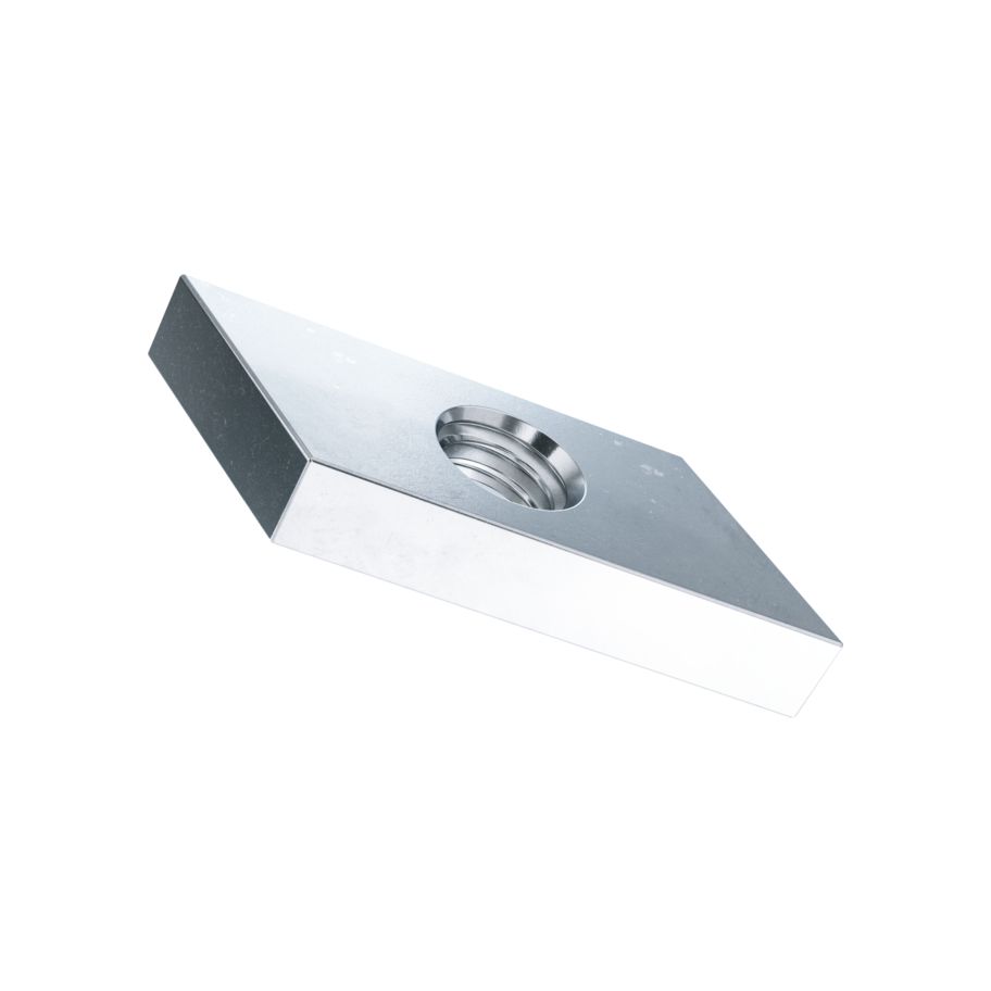 Rhombenmuttern Stahl verzinkt blau