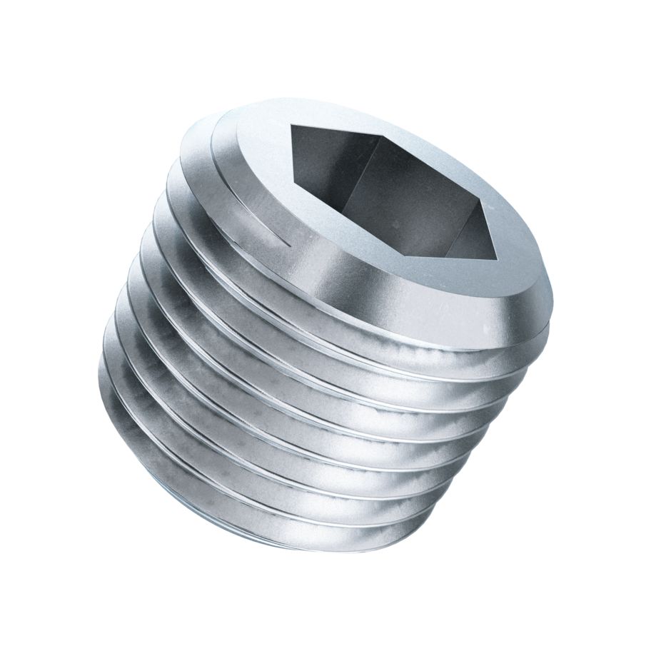 Verschlussschrauben Innensechskant metrisches kegeliges Feingewinde DIN 906-Stahl znb