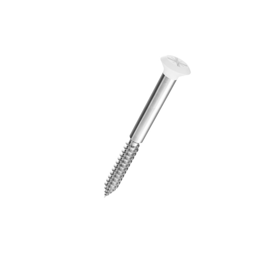 Linsensenk-Glasleistenschrauben KS Z rostfrei A2/ Kopf RAL9010