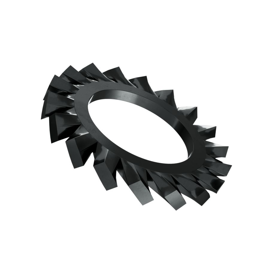 Fächerscheiben aussengezahnt DIN 6798 Form A-Federstahl schwarz