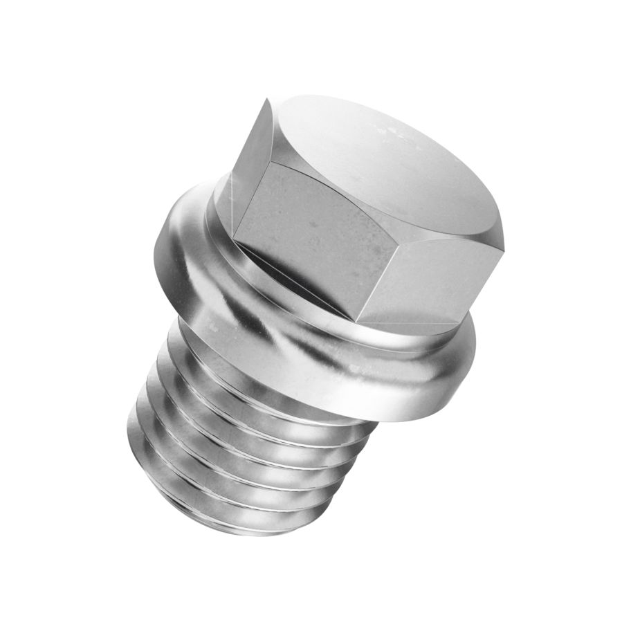 Verschlussschrauben Sechskant mit Bund zylindrisches Rohrgewinde ohne Dichtring DIN 910-rostfrei A4