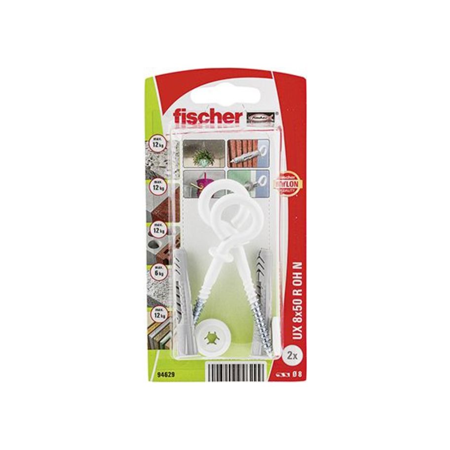 fischer SB Nylondübel UX mit Rand und Ösenschraube