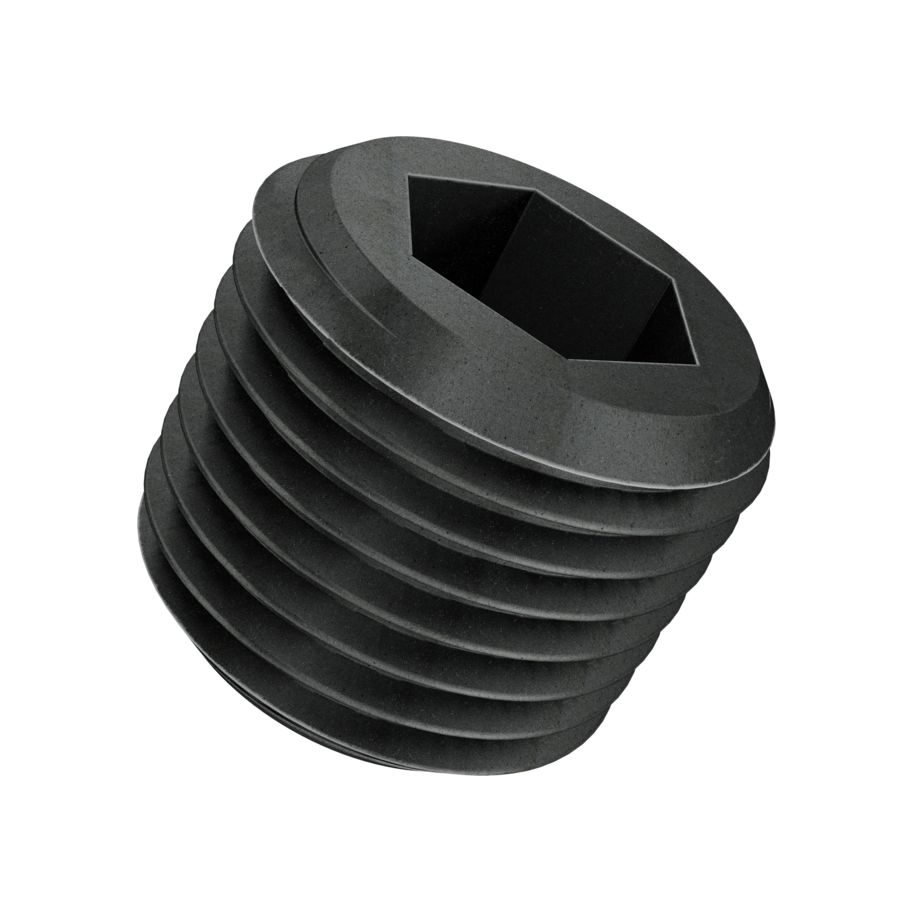 Verschlussschrauben Innensechskant kegeliges Rohrgewinde DIN 906-Stahl bl