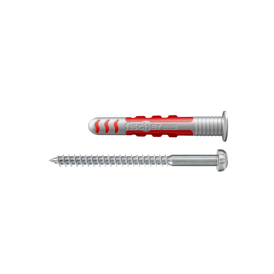 fischer DuoSeal abdichtender Dübel mit Schraube grau/rot