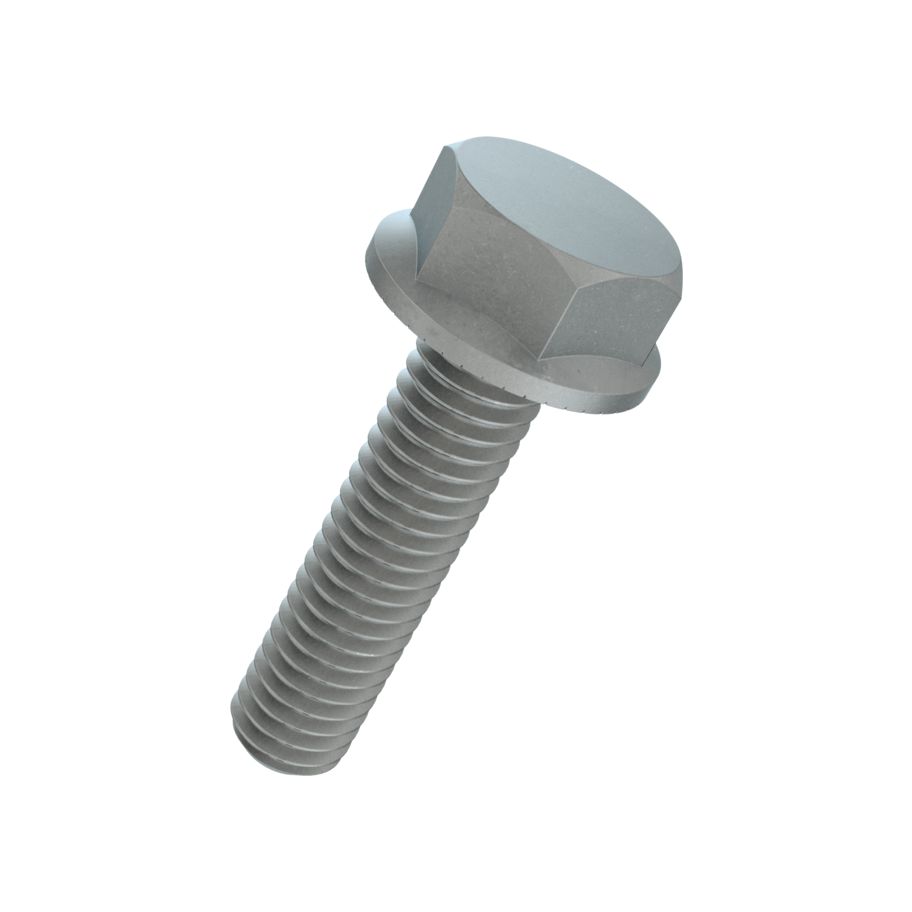 Sechskant-Schrauben mit Flansch u Unterkopfrippen St flZn