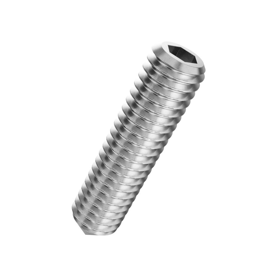 Gewindestifte Innensechskant und Spitze ISO 4027-rostfrei A2