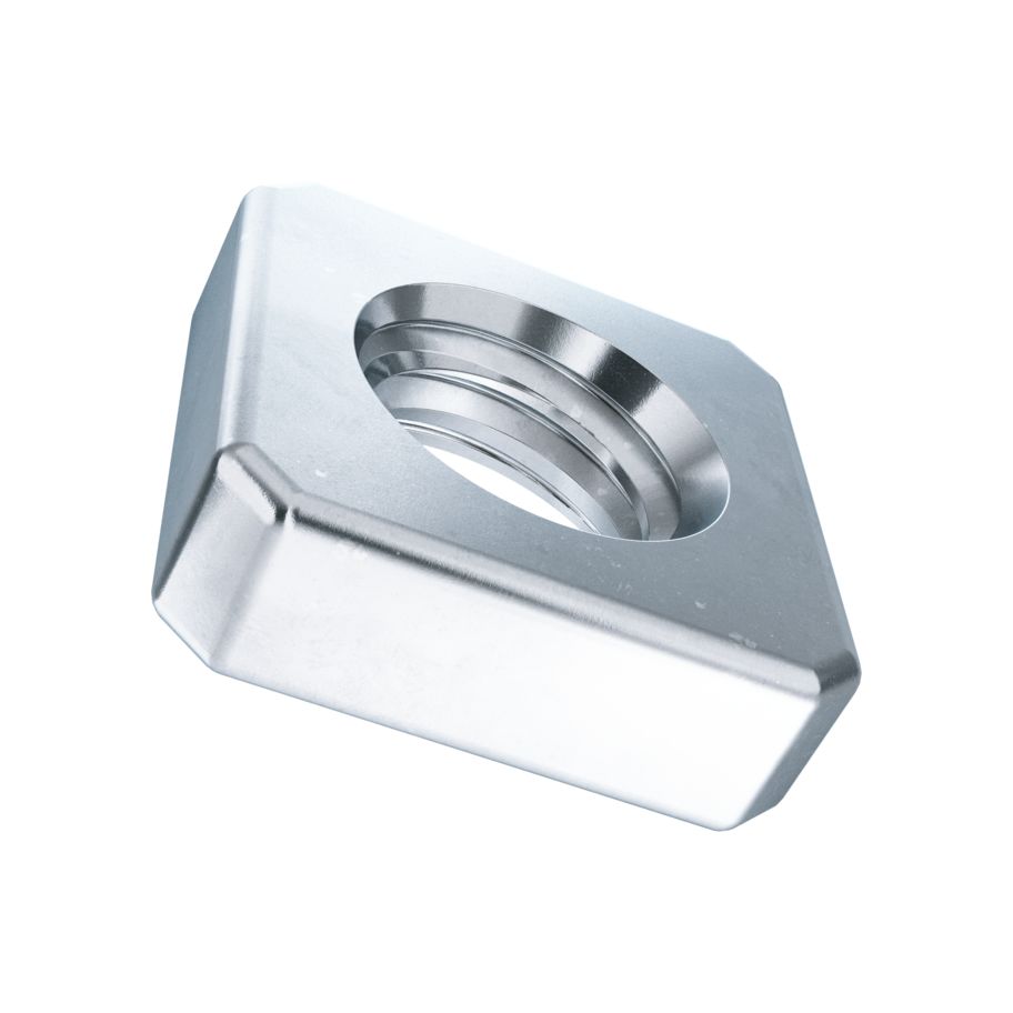 Vierkant-Muttern DIN 562-Stahl verzinkt blau