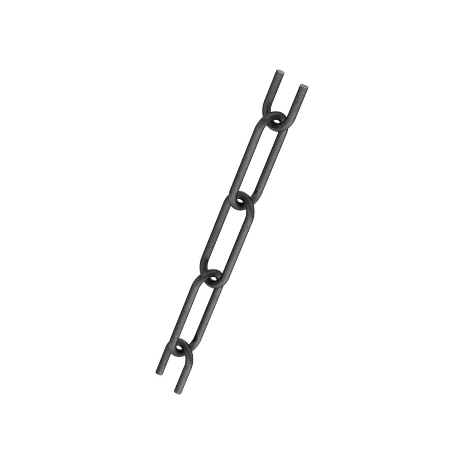Flache Kette C-Glieder Stahl blank