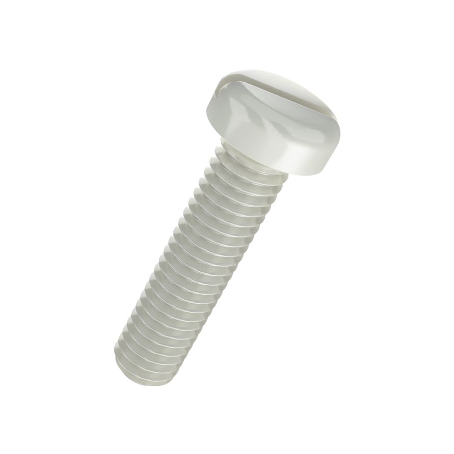 Flachkopfschrauben (Pan Head) mit Schlitz DIN 85A-Polyamid 6.6