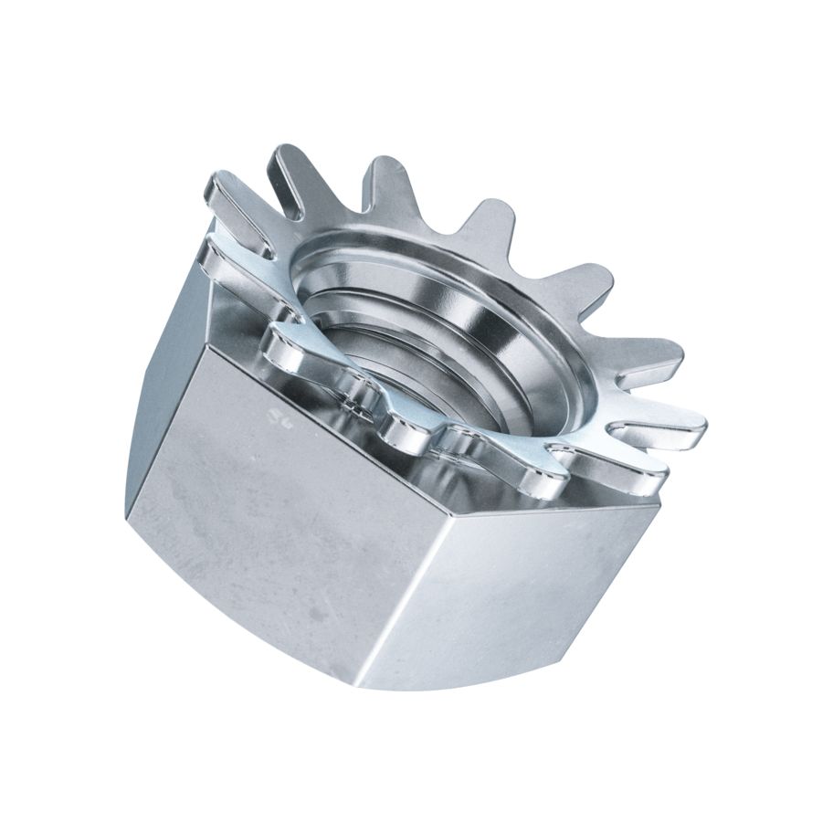 Kombi-Sechskantmuttern mit Zahnscheibe znb