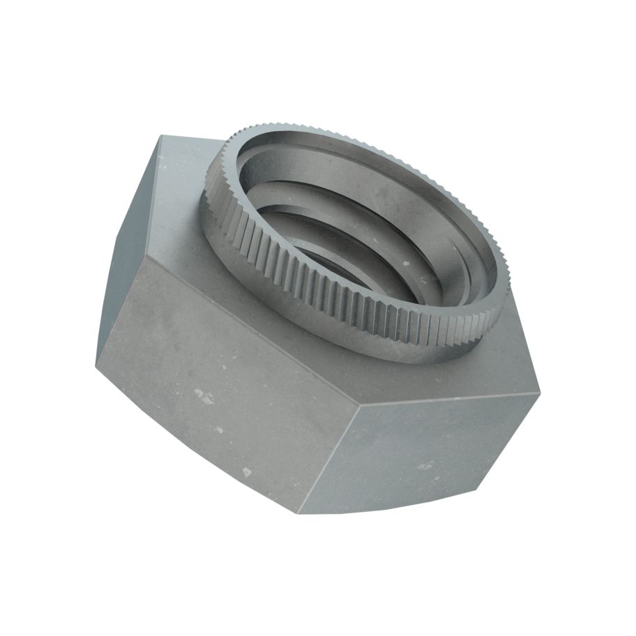 Sechskant-Setzmuttern Stahl verzinkt blau