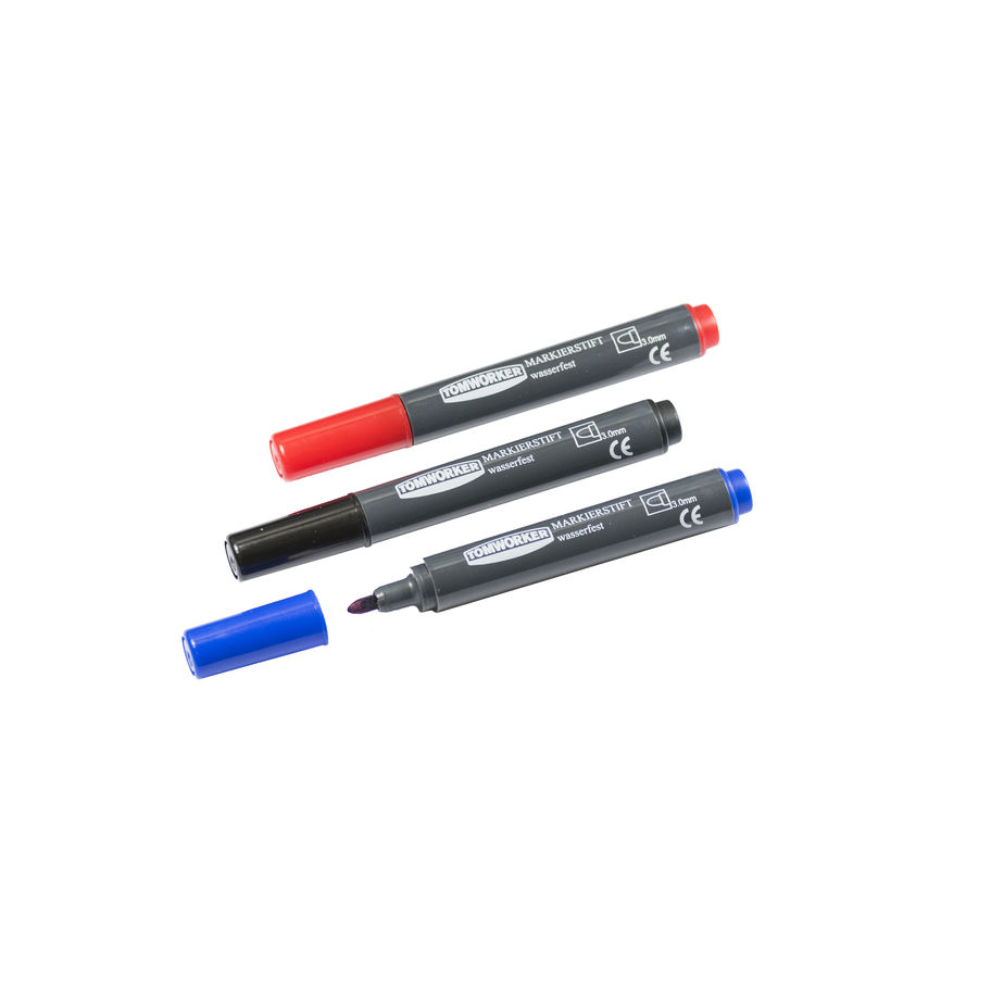 technocraft Permanetmarker 3-tlg rot/blau/schwarz