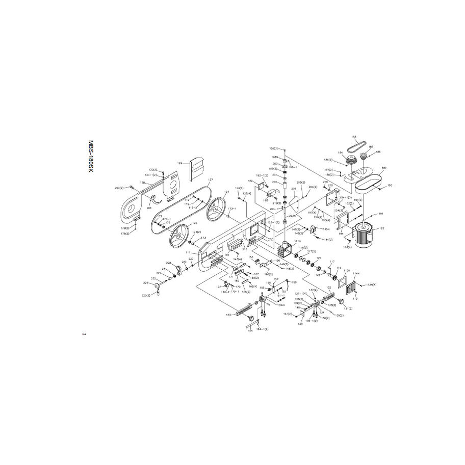 ALDURO Ersatzteile zu Metallbandsäge MBS-180SK