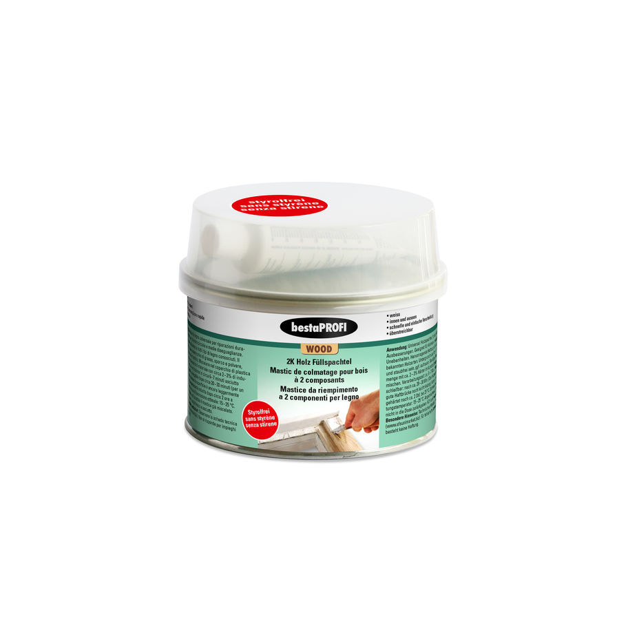 BESTAPROFI 2K Holz Füllspachtel weiss