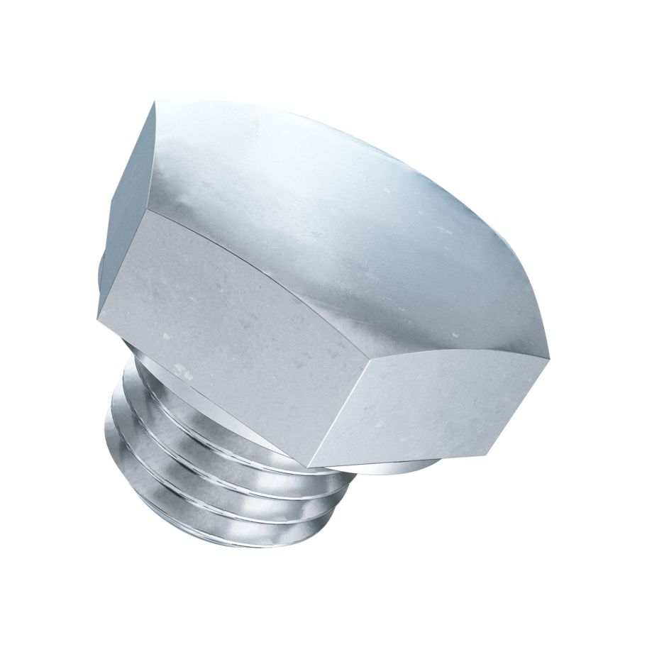 Verschlussschrauben Sechskant mit Bund zylindrisches Feingewinde kurzer Einschraubzapfen DIN 7604A-Stahl znb