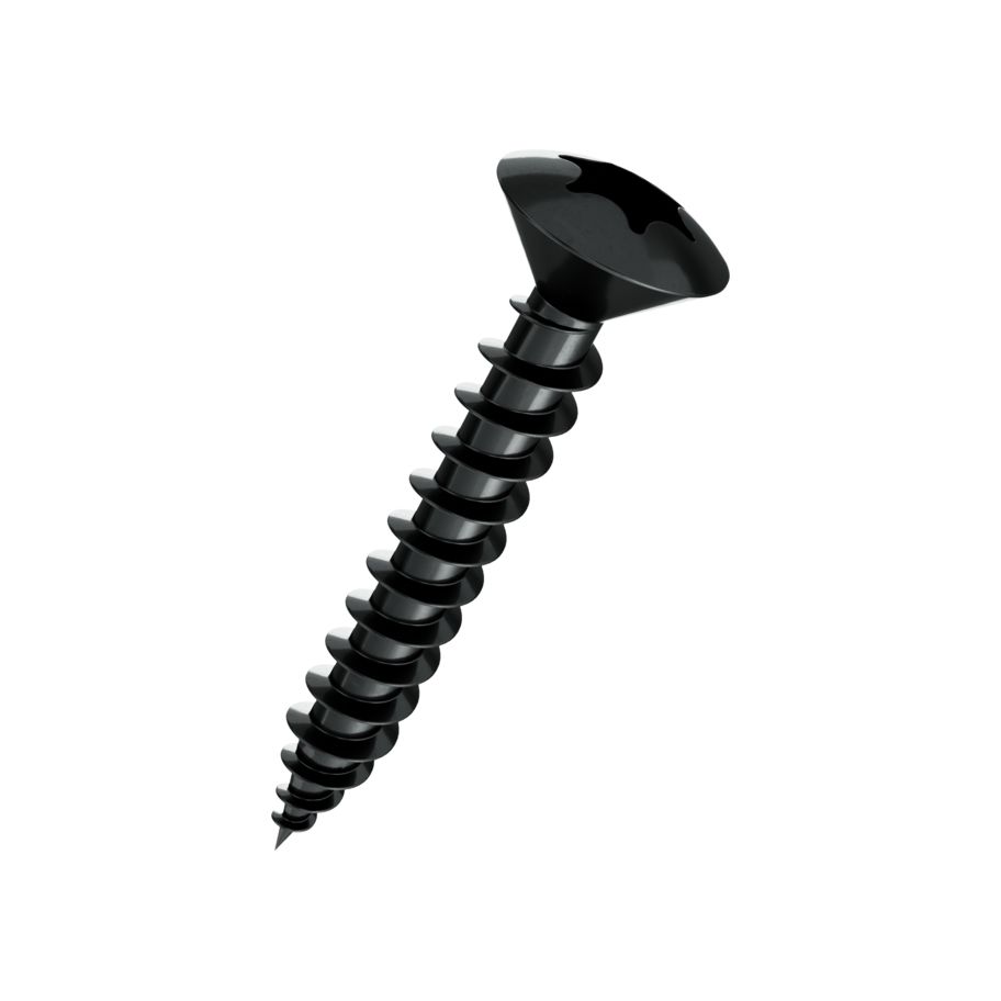 Linsensenk-Spanplattenschrauben T15 Stahl brüniert