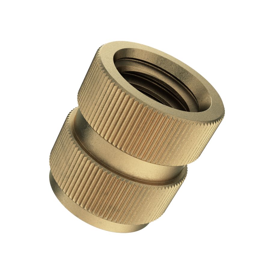 Einpress-Muttern Form D offen lang DIN 16903D-Messing