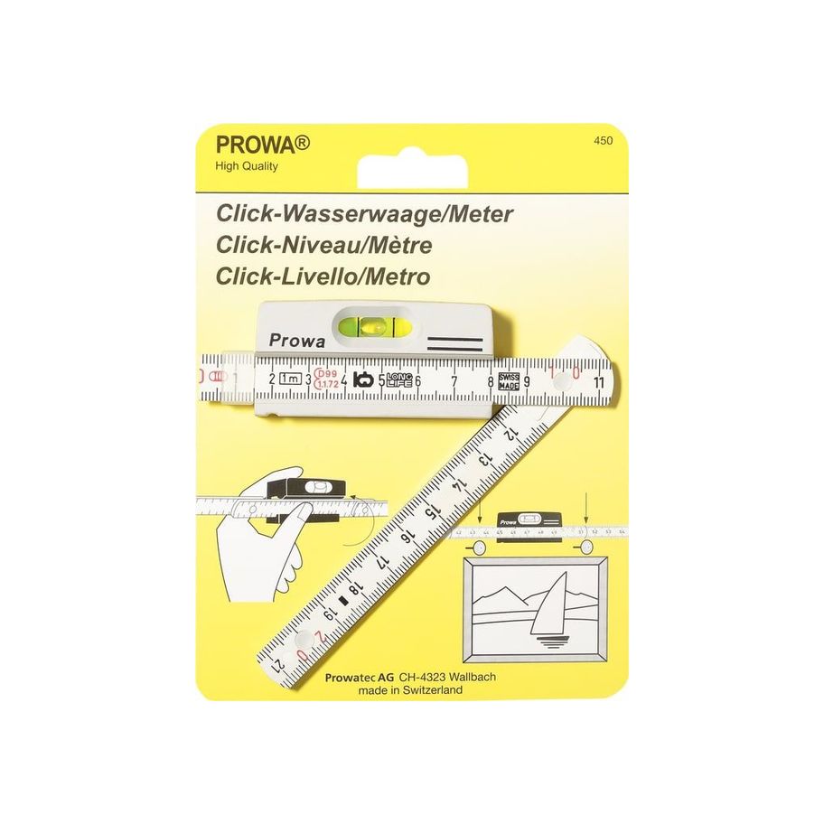 bestaPAC Wasserwaage Click mit Meterstab
