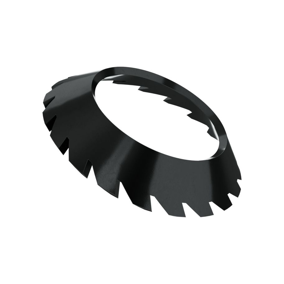 Fächerscheiben versenkt DIN 6798 Form V-Federstahl schwarz