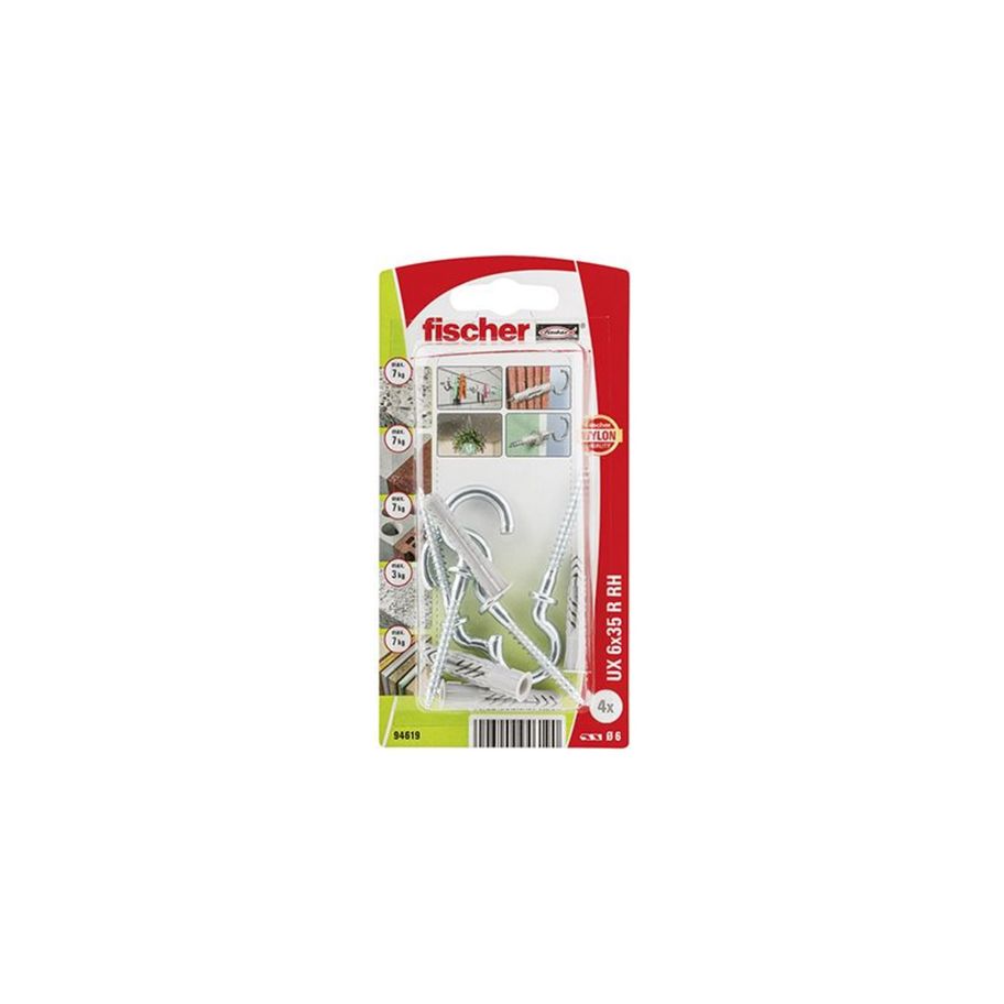 fischer SB Nylondübel UX mit Rundhakenschraube