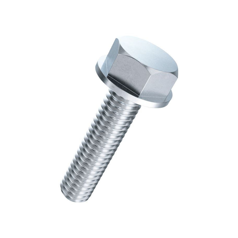 Gewindefurchende Sechskantschrauben mit Bund DIN 7500D-Stahl znb