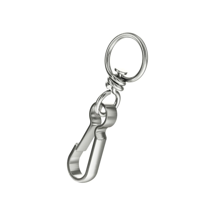 bestaPAC Karabinerhaken mit Wirbel vernickelt 30mm