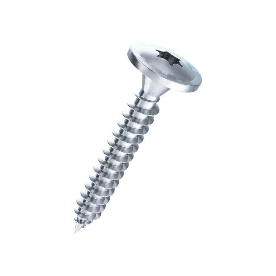 Rückwandschrauben In-6Rd Stahl verzinkt blau