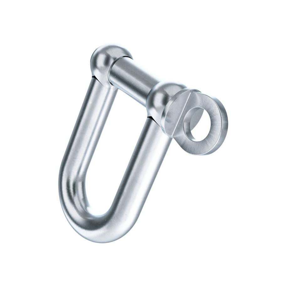 Kettenschäkel gerade Stahl verzinkt blau