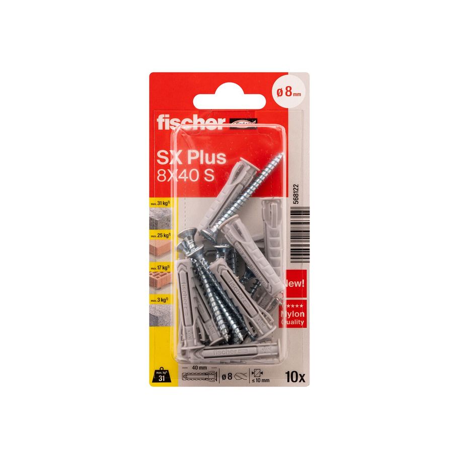 fischer SB Nylondübel SX mit Schraube