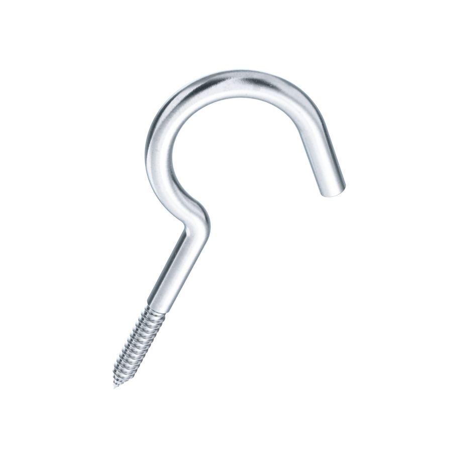 Waschseilhaken mit Holzgewinde Stahl verzinkt blau