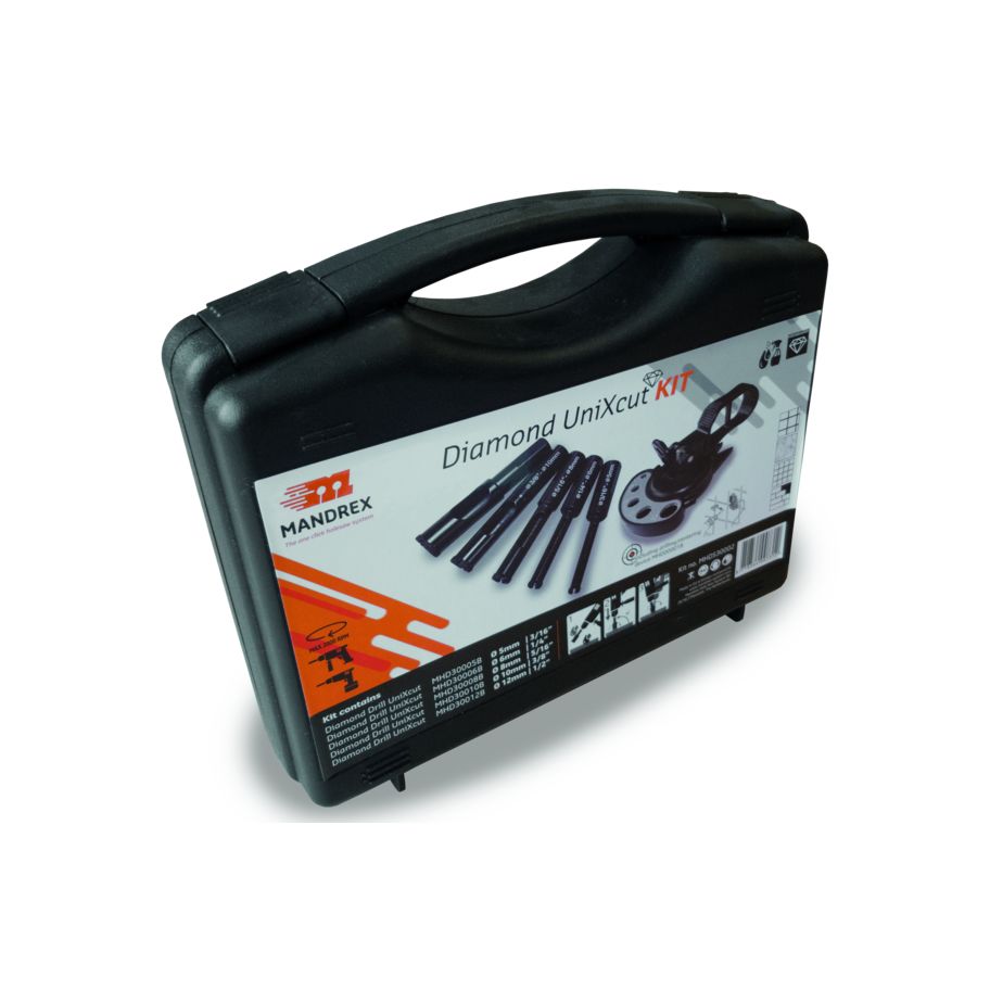 MANDREX Diamant-Fliesenbohrerset UniXcut mit Zentrierhilfe