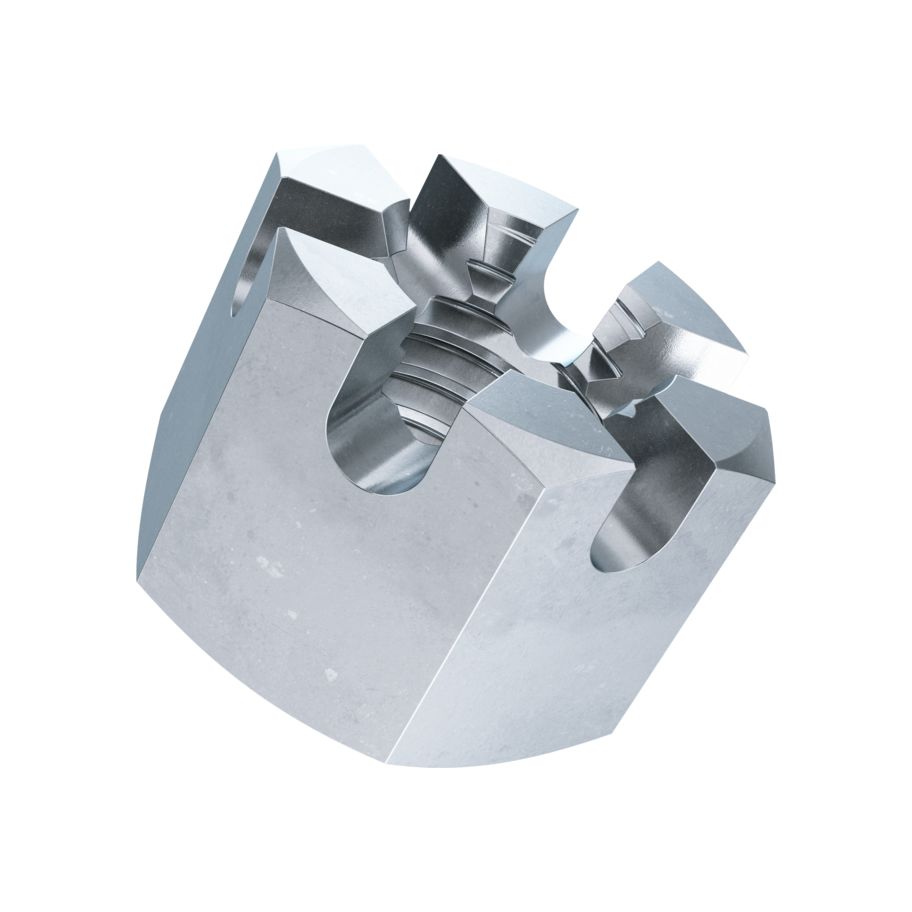 Sechskant-Kronenmuttern DIN 935-8 znb