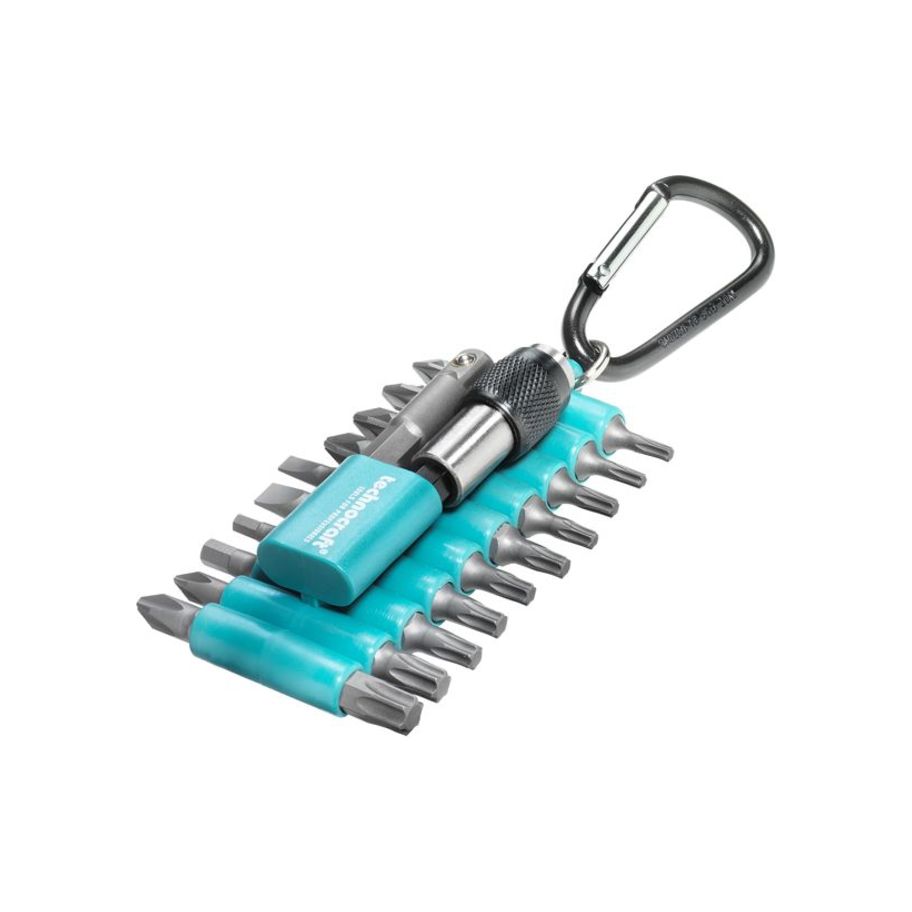 technocraft Bits-Satz mit Karabinerhaken, 22-tlg