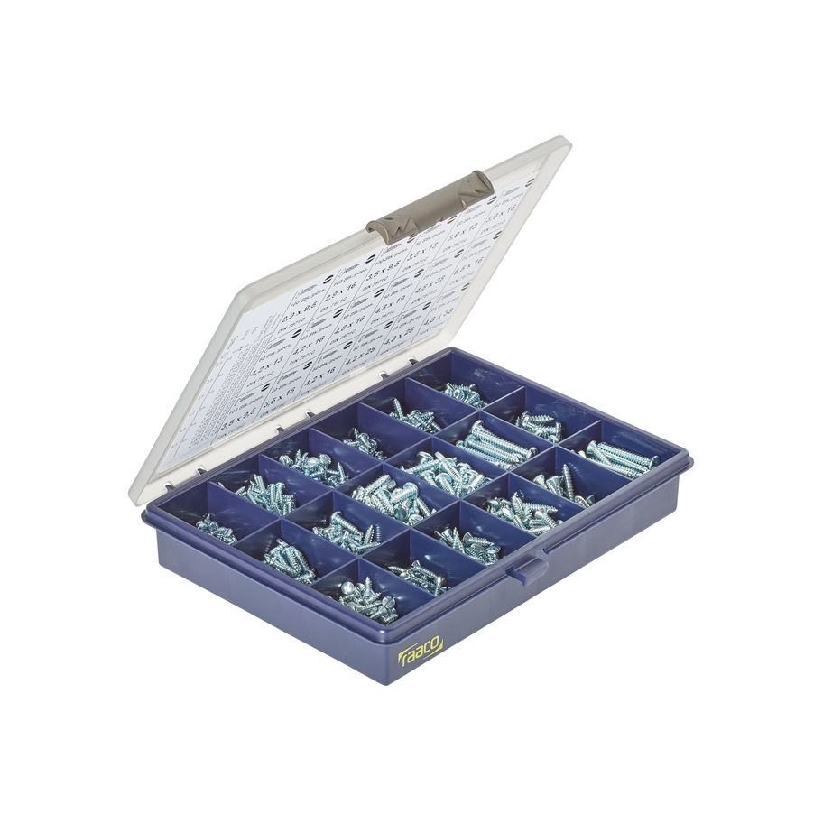 Blechschraubensortiment KS Z DIN 7981/7983-A2 NR. 18 BK