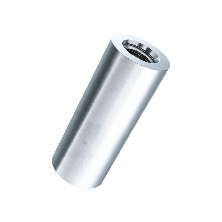 Gewindehülsen rund Stahl verzinkt blau